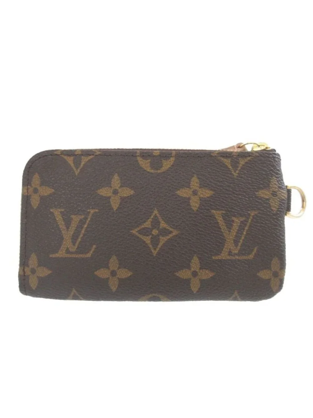 Louis Vuitton Monogram Pochette Cles Compris T&b L-shaped Zipper Coin Purse